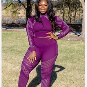 Fabletics Purple deco  sculptknit size 3X top women’s